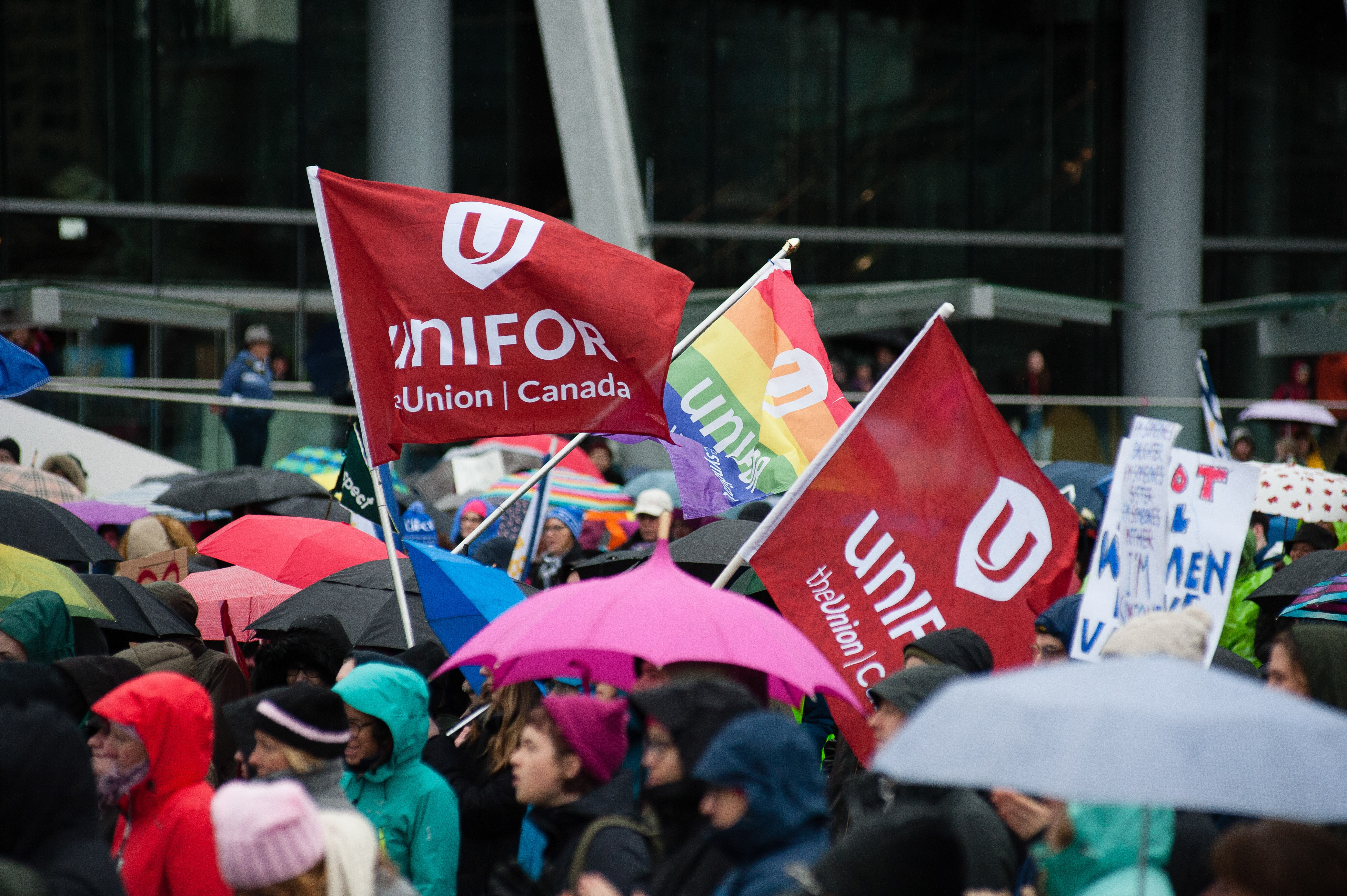 Even with the unfavourable weather conditions, there was a large turnout at this year's Women's March.