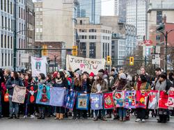March for missing & murdered Indigenous women, Downtown Eastside, 14 February 2018