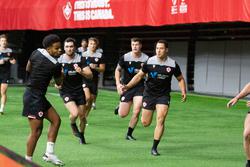 Rugby Sevens - Elias Ergas (centre right)